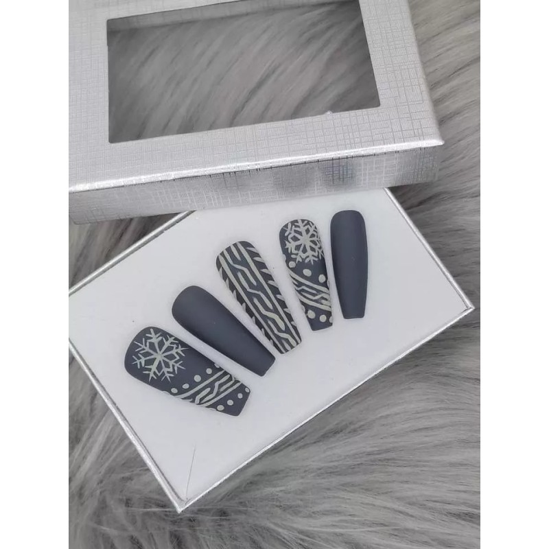 Perfect Nails Press On Uñas Press On Navidad