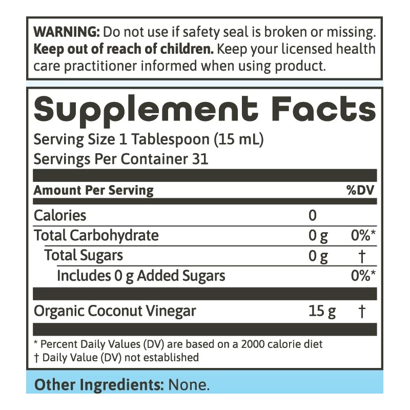 Dynamic Health Coconut Vinegar w Mother Organic | 16 oz