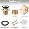 BOOMIBOO Bathtub Drain Tip-Toe Trim Set with Two-Hole Overflow Faceplate,