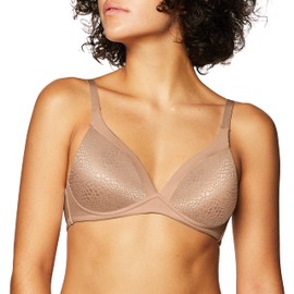Warner's Women's Blissful Benefits Back-Smoothing Comfort Wireless Lift T-Shirt Bra W4013, Toasted Almond, 36B
