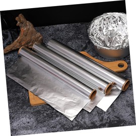 NOLITOY 4 Rolls High Temperature Aluminum Foil for Catering Restaurants Durable Food Wraps for Baking BBQ and Food Storage