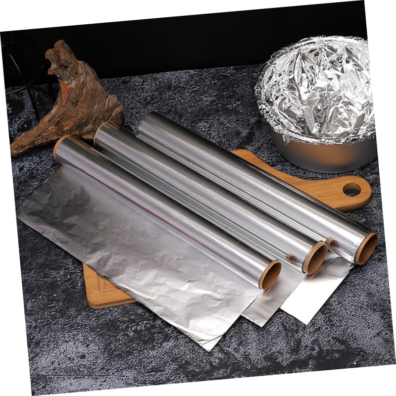 NOLITOY 4 Rolls High Temperature Aluminum Foil for Catering Restaurants
