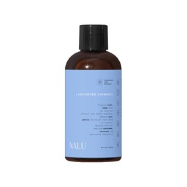 NALU Unscented Shampoo Infused with Organic Rosemary & Lavender Hydrosol. For Sensitive Scalp | Rejuvenating, Nourishing, Cleansing and Calming. All Hair Types, 8 Fl Oz.