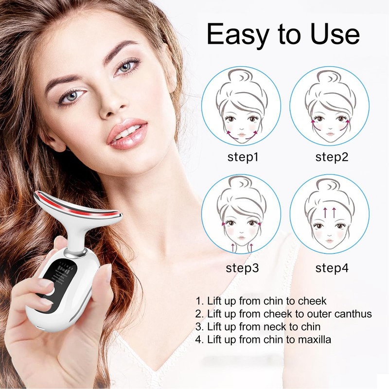 Neck Face Beauty Device Anti Aging Wrinkle Removal 4 Modes