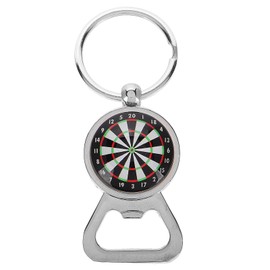 DEARMAMY Dartboard Target Dartboard Key Fob Metal Key Chain Dart Game Cute Bottle Opener Keyring Metal Stainless Steel, multi-coloured