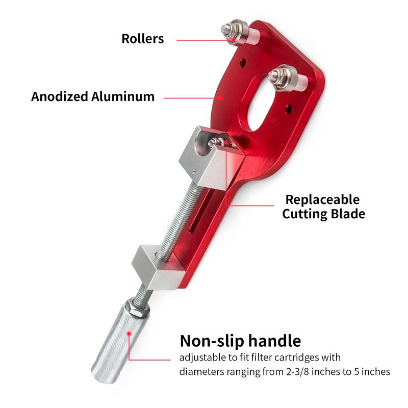 Oil Filter Cutter Tool for 2-3/8" to 5" Cutting Range,