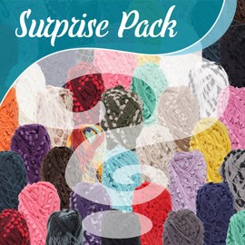 JubileeYarn Pom Pom Fishnet Yarn - 50g Mini Bonbons - Variety Pack - 6 Skeins