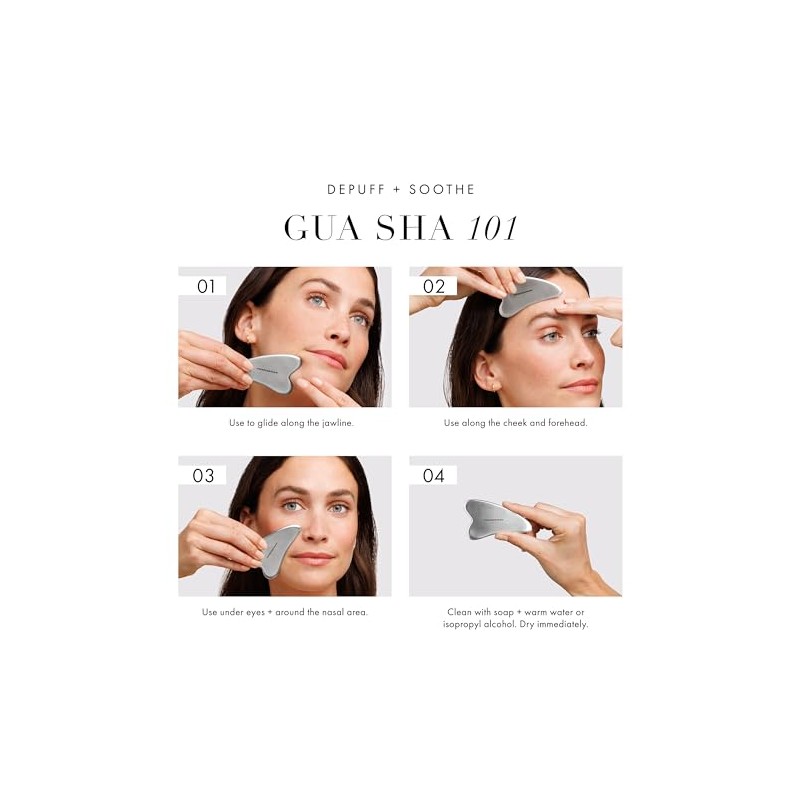 Tweezerman Gua Sha - Acero inoxidable