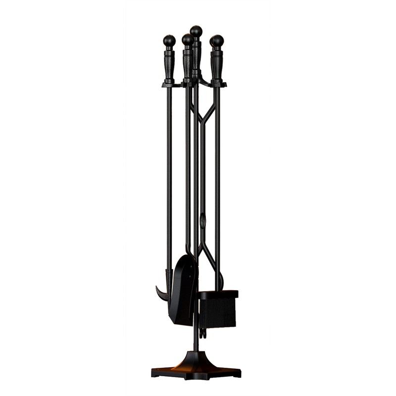 Fire Beauty Fireplace Tools Set 5 Pieces Wrought Iron Fireset