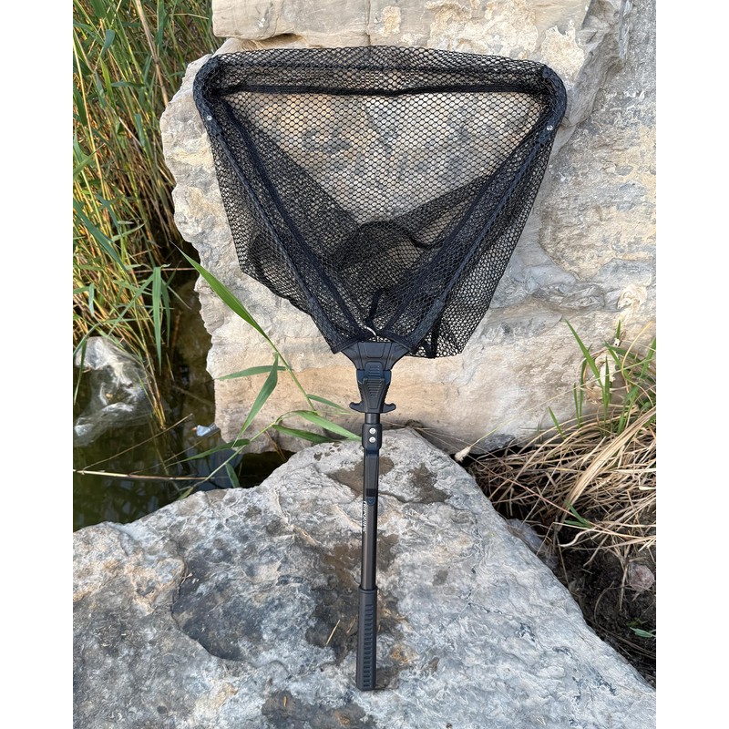Tripquips Fishing Net, Rubber Coated Foldable & Lightweight Landing Net,