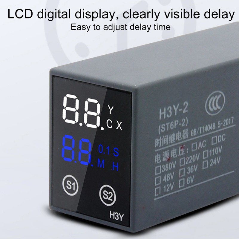 Delay Timer Relay 2 Way LCD Digital Display Electrical Multifunctional