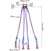 QWORK 5Ft Sling With 4 Legs Grab Hook and Adjuster,