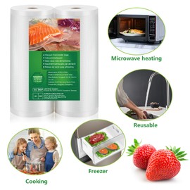 BoxLegend Vacuum Film 2 Rolls 20 x 600 cm / Total 12 m Professional Vacuum Bags 210 Microns for All Vacuum Sealer & Food Vacuum Sealer Sous Vide Freezer Bags Reusable