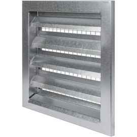 Repa Market 10" x 10" Inch Heavy Duty Vent Cover with Wire Mesh Screen - Air Intake/Exhaust Wall Louver Vent Grill - Steel Outdoor HVAC Vent Register - Louvered HVAC Air Vent Covers, Wall, Crawl Space