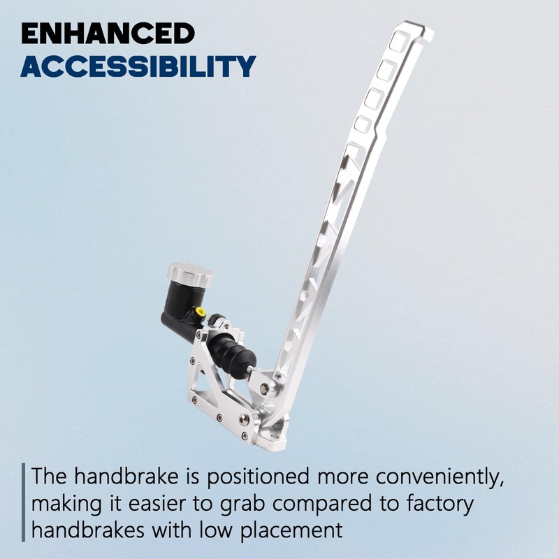 anwenchapey Drift Hydro E-Brake Racing Hydraulic Handbrake Long Arm Silver