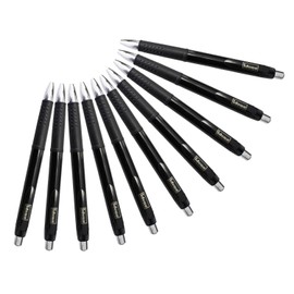 Idena 10130956 Retractable Ballpoint Pen Pack of 10 Black