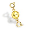 ALEXCRAFT Double Magnetic Jewellery Clasp, Sterling Silver 925 Gold Spring