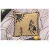 WONDERTIFY Throw Pillow Cover Case Kokopelli Fertility Deity Ethnic African
