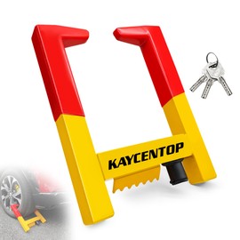 KAYCENTOP Universal Security Tire Lock, Anti Theft Wheel Lock, Great Deterrent Bright Color, for Trailers SUV Boats Atvs Motorcycles Golf Cart, 3 Keys