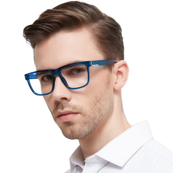 OCCI CHIARI Blue Reading Glasses Mens 4.0x Light Weight Readers