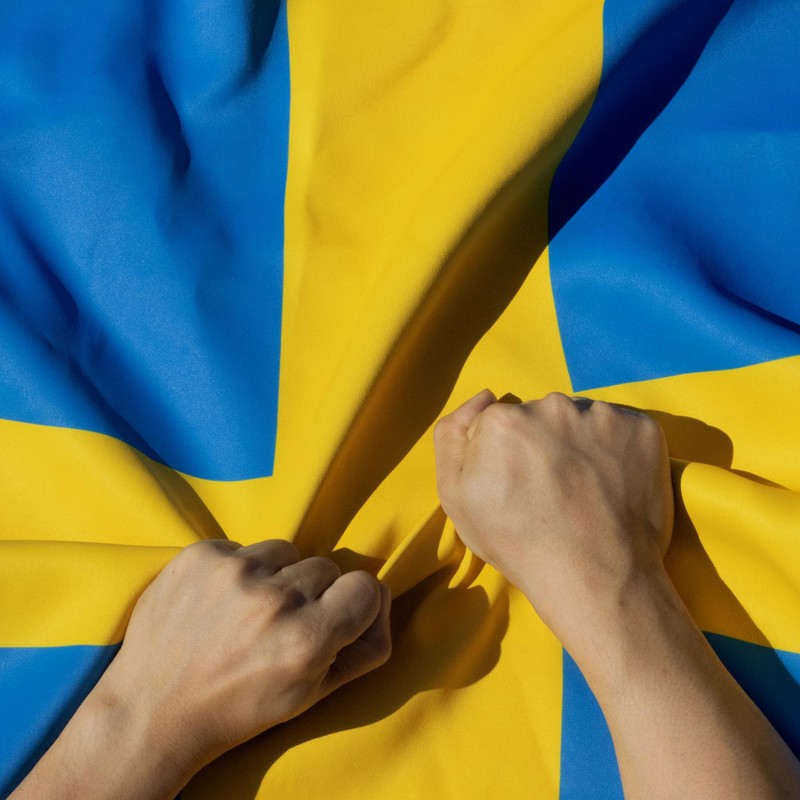 Anley Rip-Proof Double Sided 3-Ply Sweden Flag 3x5 Foot -