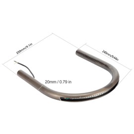 Rear Tube, Rear Loop Tail Hoop Frame for Cafe Racer Style Flat Pipe Tube Fit for with Brake Turn Signal Light (230mm)