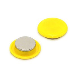 FIRST4MAGNETS F4M30ND2-YELLOW-2 Yellow Power Notice Board/Planning Magnet (30mm Dia x 11mm high) (Pack of 2), Set of 2 Pieces