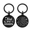 Grandpa Appreciation Gift - Thank You Grandpa Engraved Keyring -