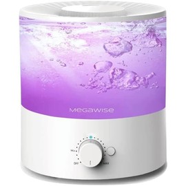 H1-XIT Cool Mist Humidifier with Top Refill Design, 2L Capacity, High Mist Output, No Leakage, and 7 Color Night Light