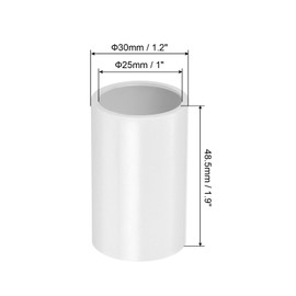 sourcing map PVC Pipe Connector Straight 25 mm Connection for Hose Electrical Installation Pipe Pack of 10