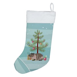 Caroline's Treasures CK4447CS Skinny Guinea Pig Merry Christmas Christmas Stocking Fireplace Hanging Stockings Christmas Season Party Decor Family Holiday Decorations