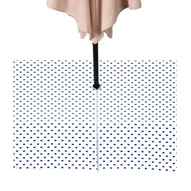 Fabric Textile Products Blue Nautical Dots Tablecloth Milliken Waterproof Zipper & Umbrella Hole 60"x104"