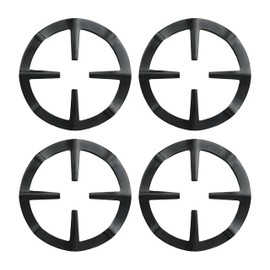 Stove Grates 4 Pcs - Metal Burner Grate - Gas Stove Burner Grates - Gas Ring Reducer for Stovetop, Black
