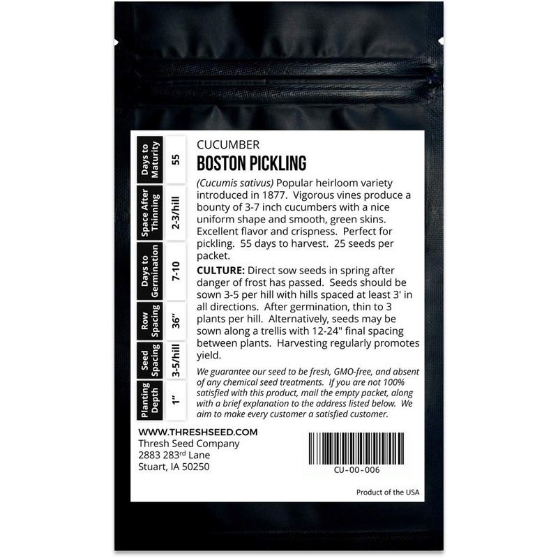 Boston Pickling Cucumber - 25 Seeds