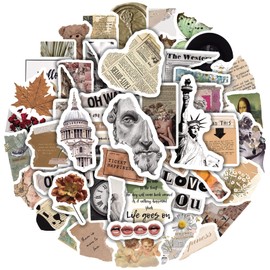 APAREAL Vintage Stickers Pack of 50 Graffiti Aesthetic Retro Stickers for Laptop Skateboard Motorcycle Notebook Guitar Case Bicycle MacBook Scrapbook