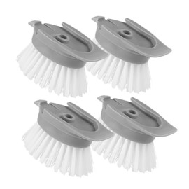 TOVINANNA 4pcs Replacement Pan Cleaning Brush Heads Hydraulic Dish Scrubber Pot Brush Head for Efficient Kitchen Cleaning Compact Space Saving Design