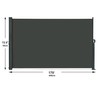 175" x 72.5" Retractable Side Awning,Waterproof & UV-Resistant,Folding Privacy Screen
