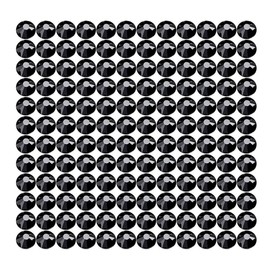 Onwon 1440 Pcs Crystal Flat Back Brilliant Round Rhinestones Glass Stones Glitter Gems Faux Diamond for Craft,Nail Art,Shoes,DIY Decorations (SS16 / 4mm, Black)