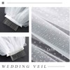 Unsutuo - Velo de novia con purpurina para novia, codo,