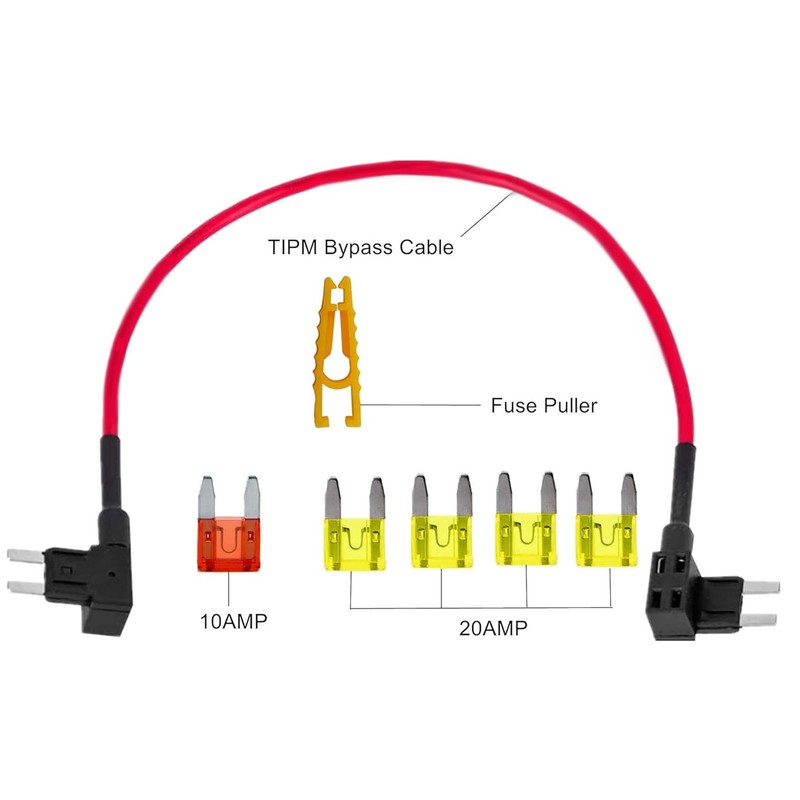 2 Set TIPM Bypass Cable Fuse Adapter Holder 14AWG 20AMP