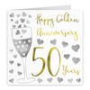 Hunts England - 50th Wedding Anniversary Card - Happy Golden