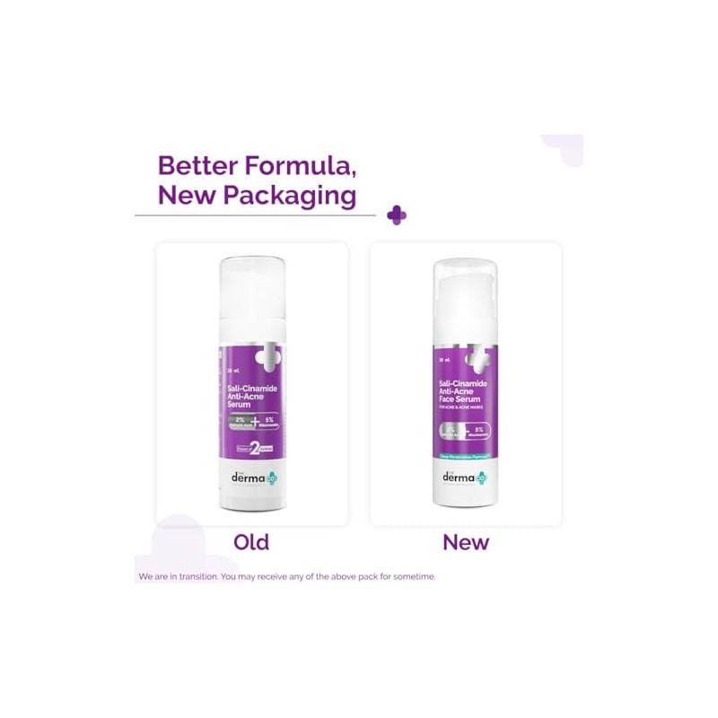 Sali-Cinamide Anti-Acne Face Serum with 2% Salicylic Acid & 5%