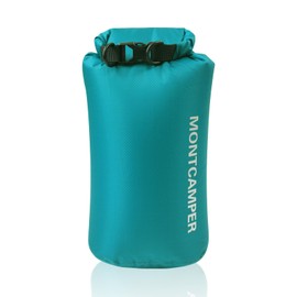 MONTCAMPER 30D Nylon Waterproof Storage Sack for Camping, Hiking and fishing- Roll Top Closure-Portable Waterproof Dry Bag-Keeping Luggage Dry and Organized(5L/Turquoise blue)
