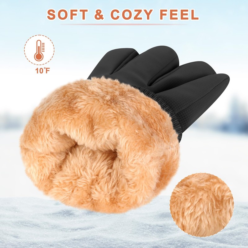 ihuan Winter Waterproof Gloves Cold Weather - Snow Ski Windproof
