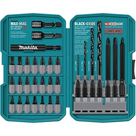 Makita T-01373 38 Piece Impact Drill-Driver Bit Set , Black
