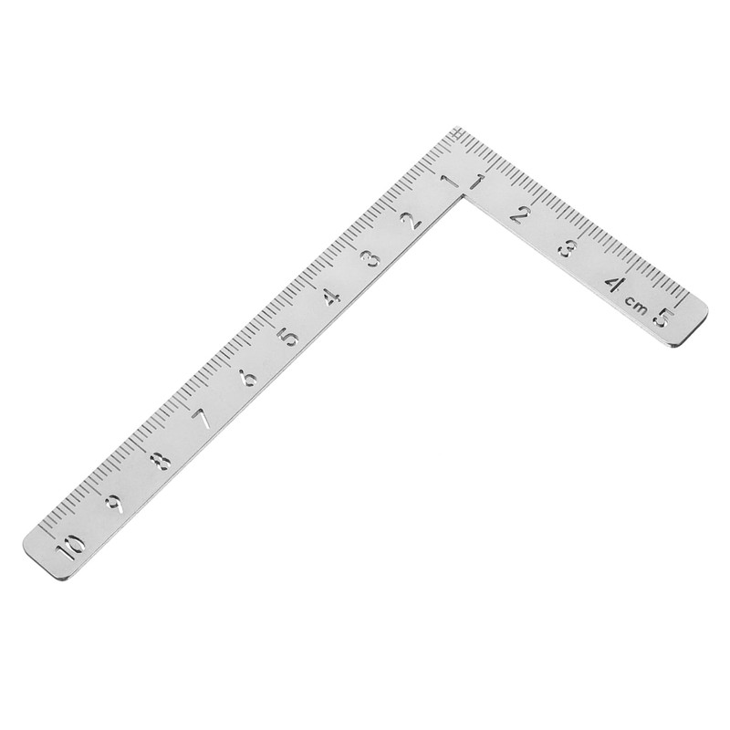 OHPHCALL 2pcs Sturdy Metal Ruler 45/90 Degree Angle Layout Tool