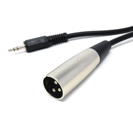 DRUT 2m 3 Pin XLR Male to 3.5mm Stereo Jack Microphone, Audio Recording Lead Cable 6.5ft