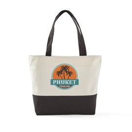 CafePress Phuket Thailand Canvas Tote Top Zipper Closure