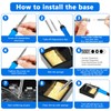 Emwel Soldering Iron Kit,Adjustable Temperature Welding Tools, Solder Wire, Soldering