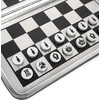 Pocket Chess Set with Black PU Leather Case, Portable Foldable